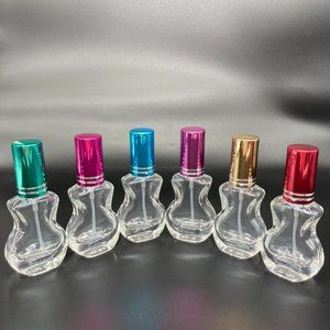 6pcs 10ml Portable Glass Refillable Perfume Atomizer Pump Spray Empty Bottle